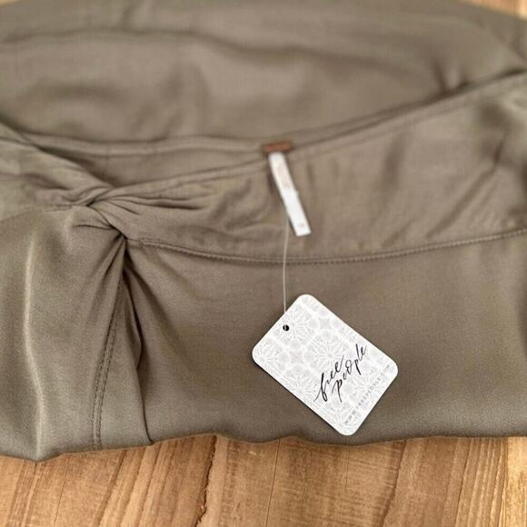 NWT Free People Size 10 Night Dreamer Twisted Mini Skirt in Tropical Nut - Picture 8 of 8